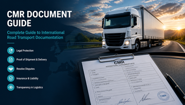Esempio di documento di trasporto CMR utilizzato nel trasporto merci su strada europeo che mostra dettagli della spedizione, firme e documentazione logistica