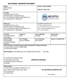 Esempio di documento di trasporto multimodale