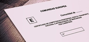 Certificato di idoneità professionale per il trasporto Spagna esempio